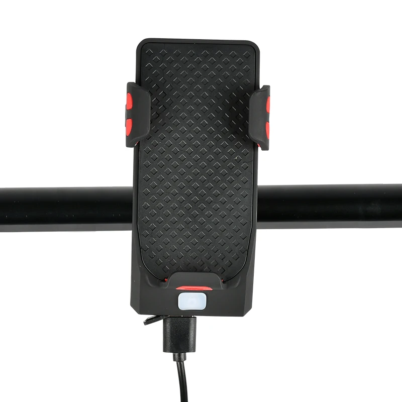 ABS Material wholesale Bicycle Horn Light,Rechargeable Speakers Phone Holder Electric Bicycle Folding Light With Horn