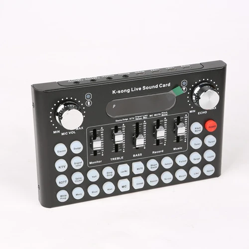 F007 K-Song Sound Card Audio Voice Music External USB Live Sound Card for Computer PC Mobile Phone