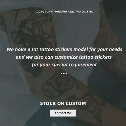 Custom Body Temporary Tattoo Waterproof Fake Tatoo Stickers Bird Semi Permanent Tattoo