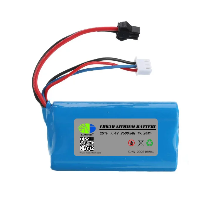 Customized 7.4V 2000mah 2200mah 2600mah 5C NCM Battery For RC Car 0.5C  18650 Li Ion 12 volt RC Battery