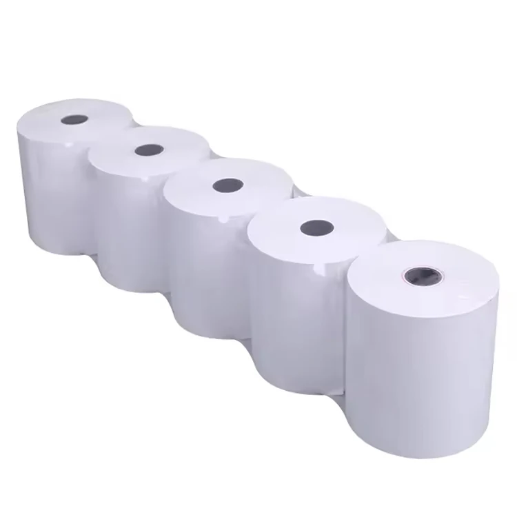 Single Layer 80 X 70mm Thermal Paper Roll Pos Receipt Till Cash Register Printed for POS ATM machine