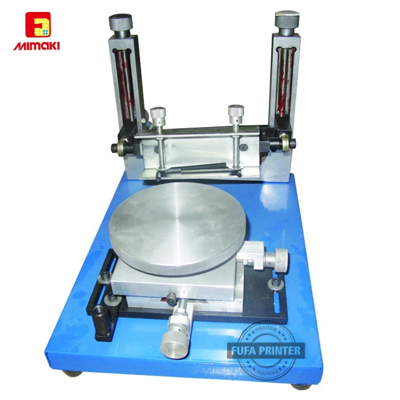 Single color manual cylindrical screen printer for cup/glass bottles/pen