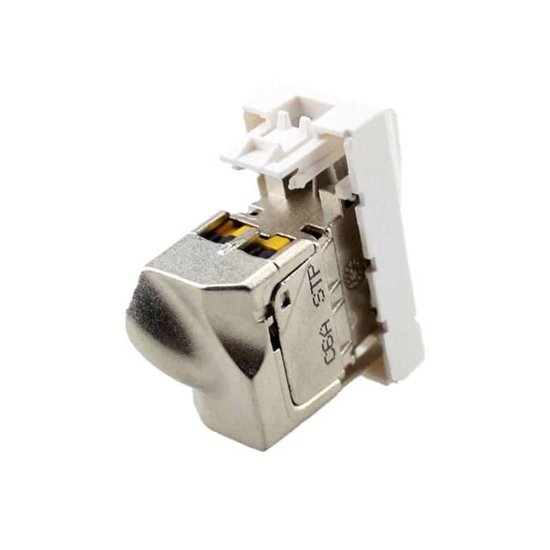 ABS Best Quality Promotional RJ45  FTP Zinc Alloy RJ45 8P8 CCat6A Keystone Jack Wall Coupler