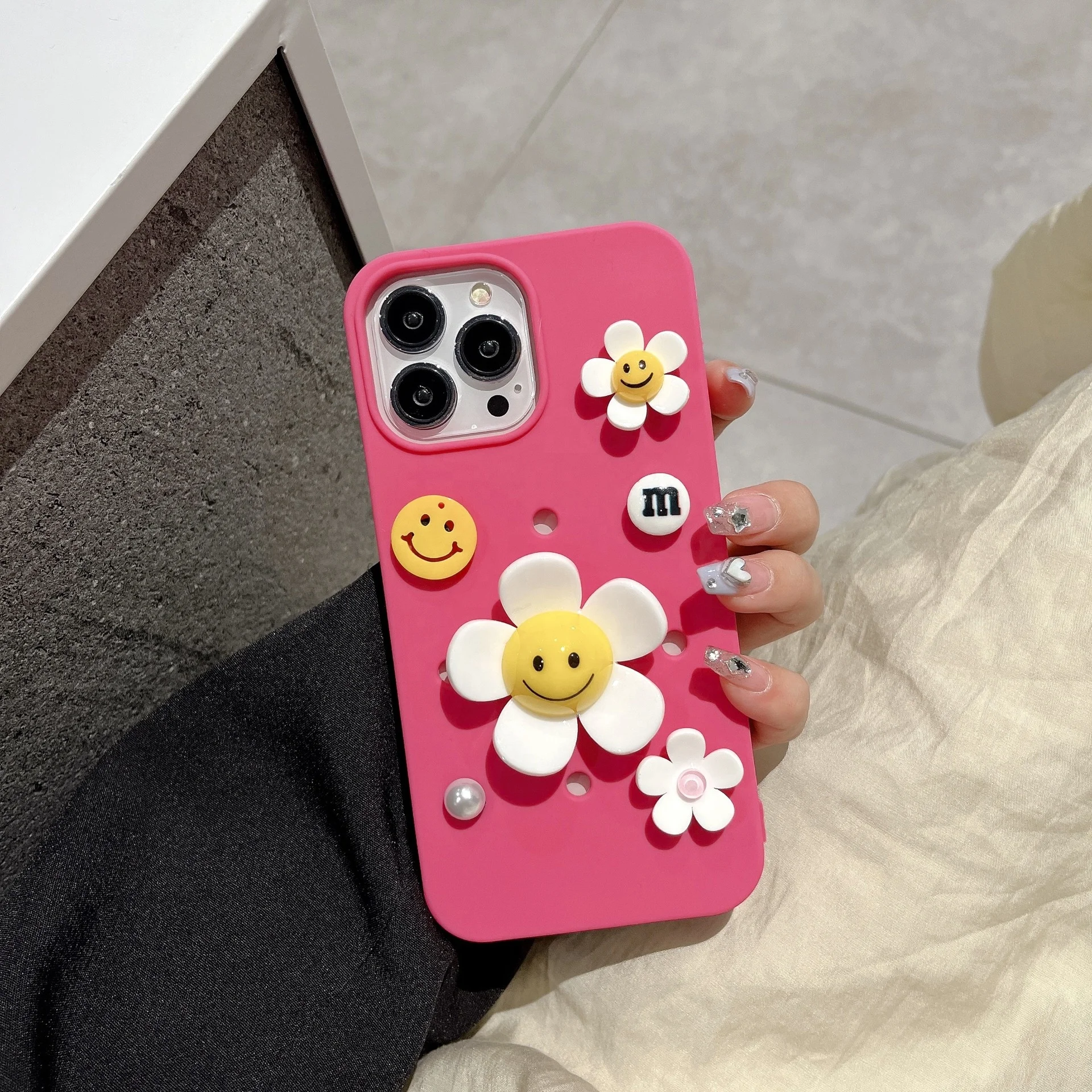 Iphone Silicone Galaxy Croc Charm Phone Case Free Opp Bag Provided Rubber Shoe Charms Pieces as Pics Wholesale Popular 