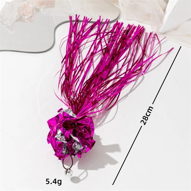 Factory Wholesale Shape Cat Teaser Sticker Refills With Feather Interactive Funny Chewing Toy