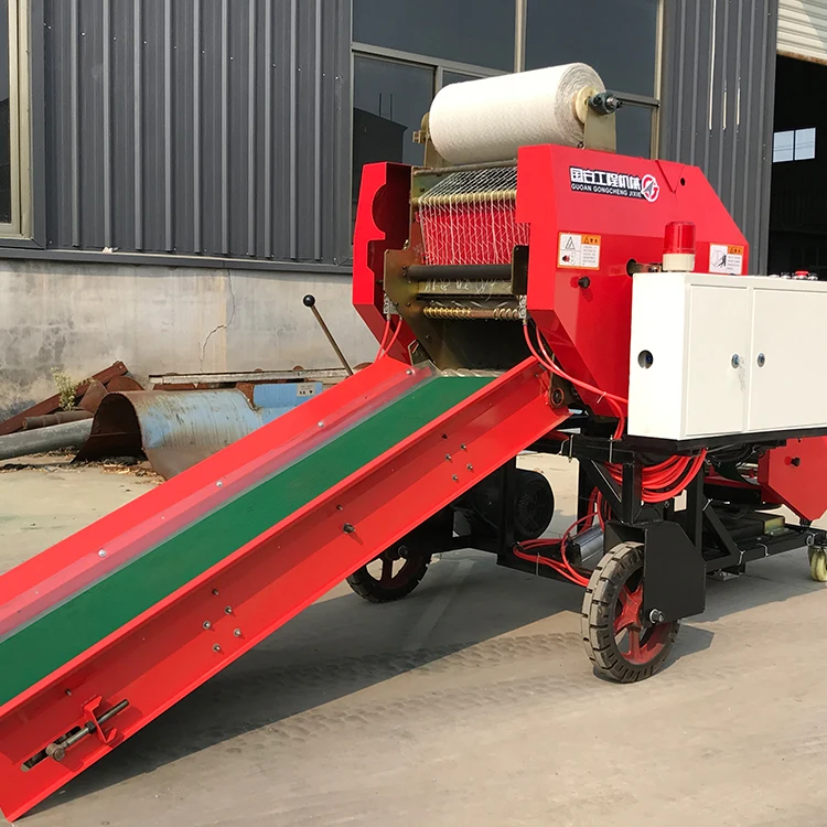 Hot sale corn silage and straw baling machine grass baler and wrapper machine for sale
