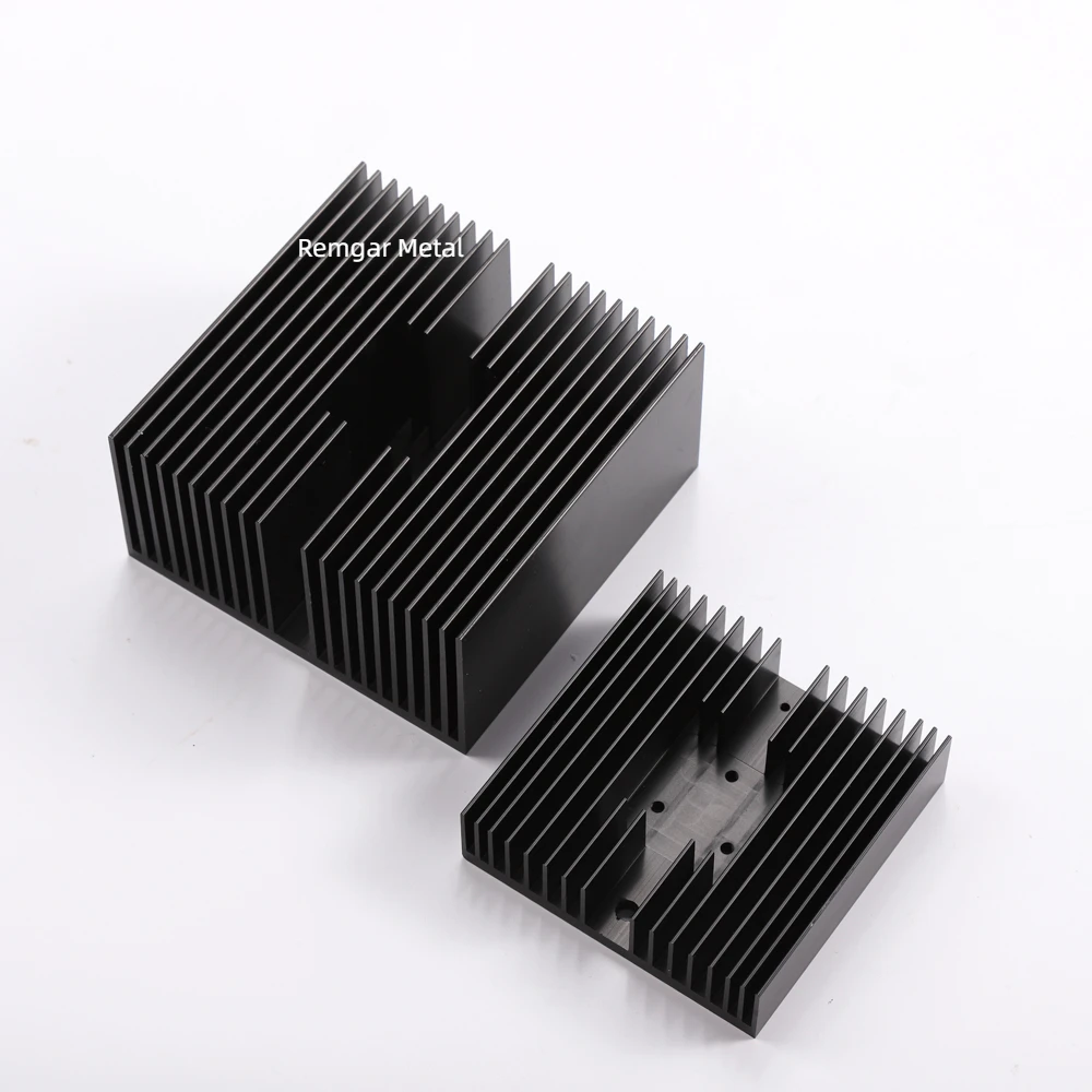 custom designed cnc milling black anodized extruded aluminum extrusion led street light heat sink heatsink radiator