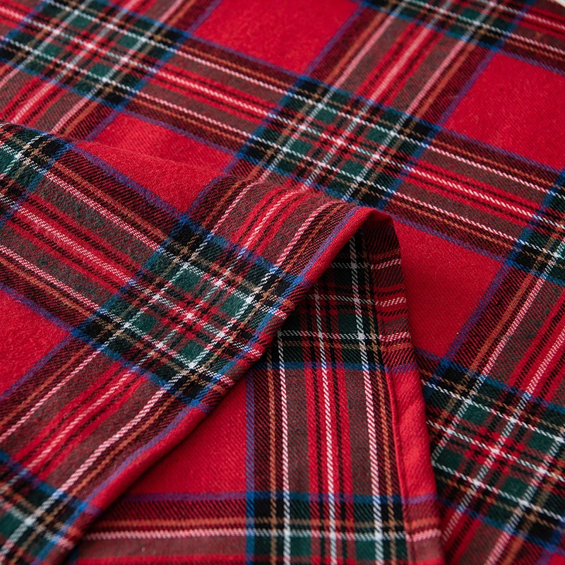 Рождественская скатерть Mulan из чистого хлопка, клетчатая мягкая Высококачественная скатерть для стола с помпоном, украшение для вечеринки, стильная клетчатая скатерть с принтом, на заказ