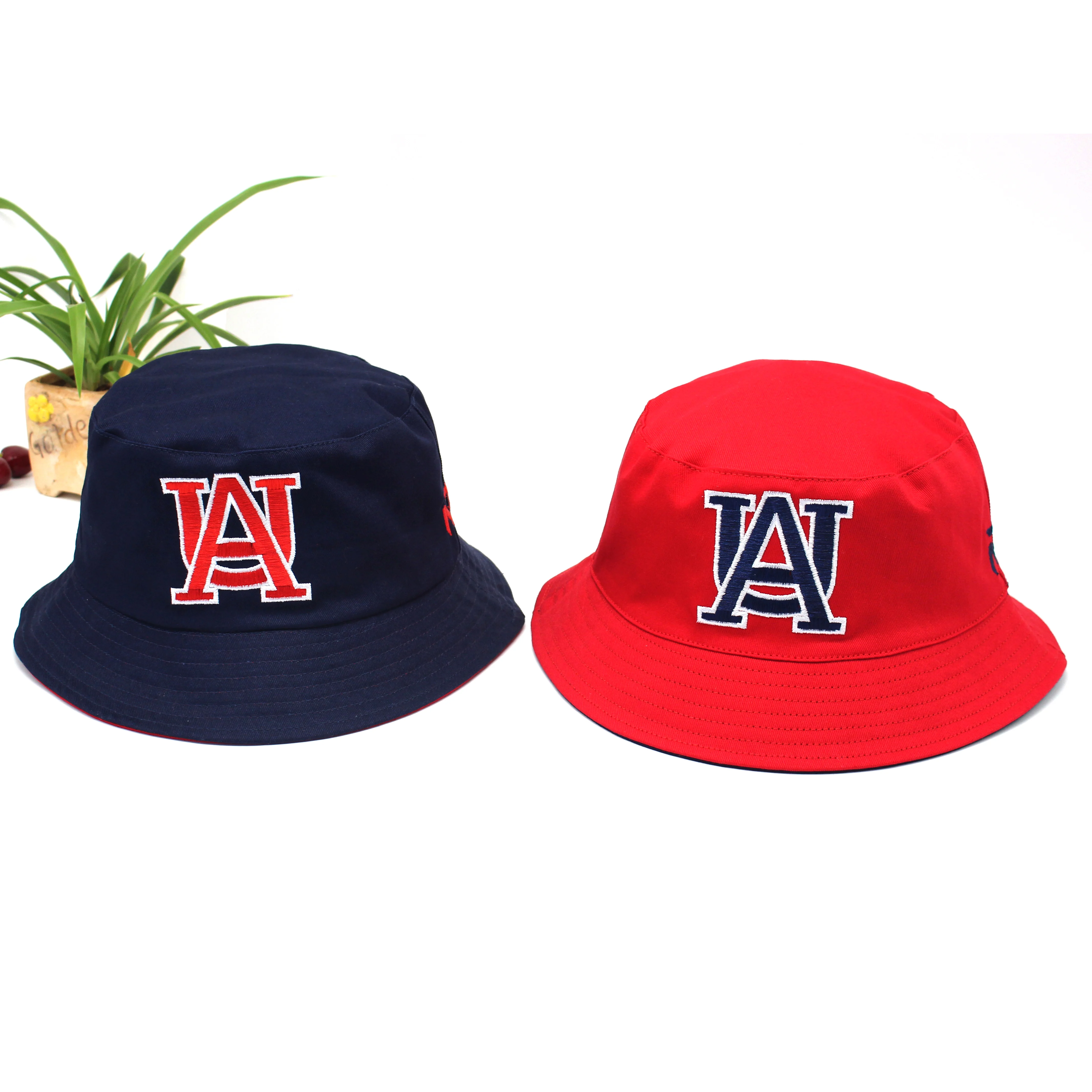 Небольшой заказ 100% хлопок выполненный на двусторонний принт вышивка ведро шляпа оптом