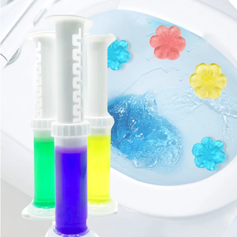 BSCI manufacture Toilet Bowel Cleaner Gel Flower Aromatic Toilet Deodorant Artifact Gel