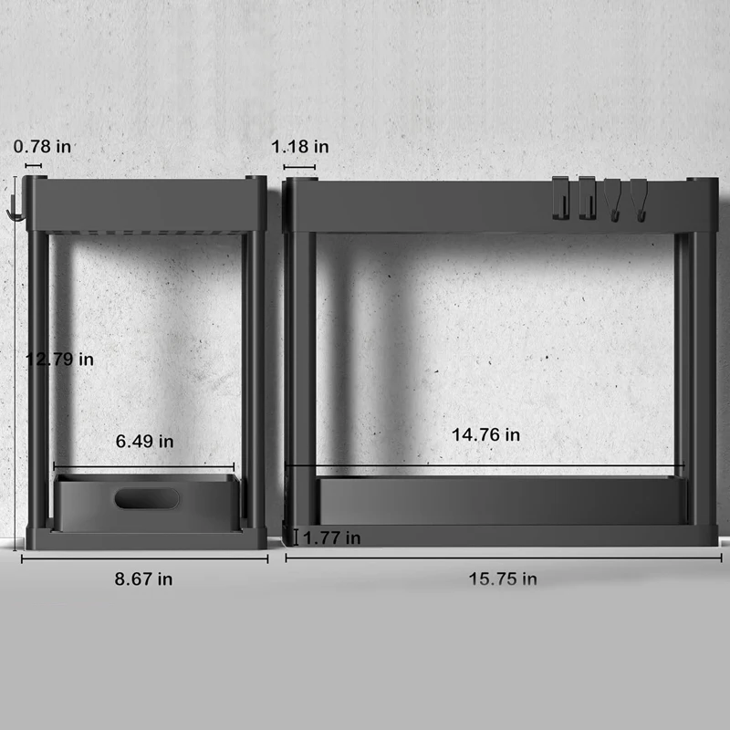 Brand New Multi-Purpose Kitchen and Bathroom under Sink Organizer Storage Holder & Rack