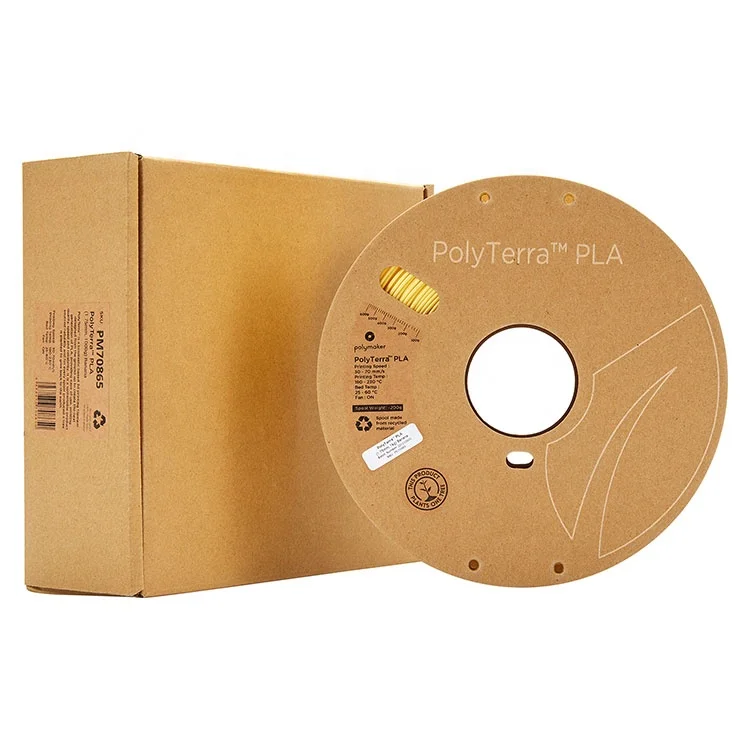 Manufacturer Price Custom Polymaker PolyTerra PLA Cardboard Spool 1.75mm / 2.85mm  1 KG 3D Printer Pla Filament