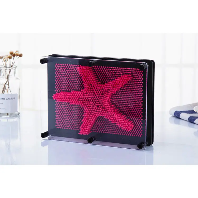 Square Shape Plastic Transparent Acrylic Material 3D Pin Large Art Toy Pins Hand Toy