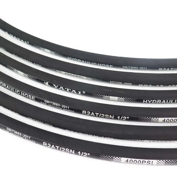 Гидравлический резиновый шланг 3/4 дюйма Din En 853 2Sn St SAE 100 R2 на промышленной гладкой и обернутой крышке