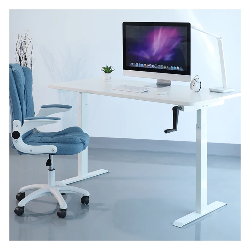 Manual Height Adjustable Lifting Table Writing Desk Sit Stand Up Desk Office Table Adjustable Height Desk Frame
