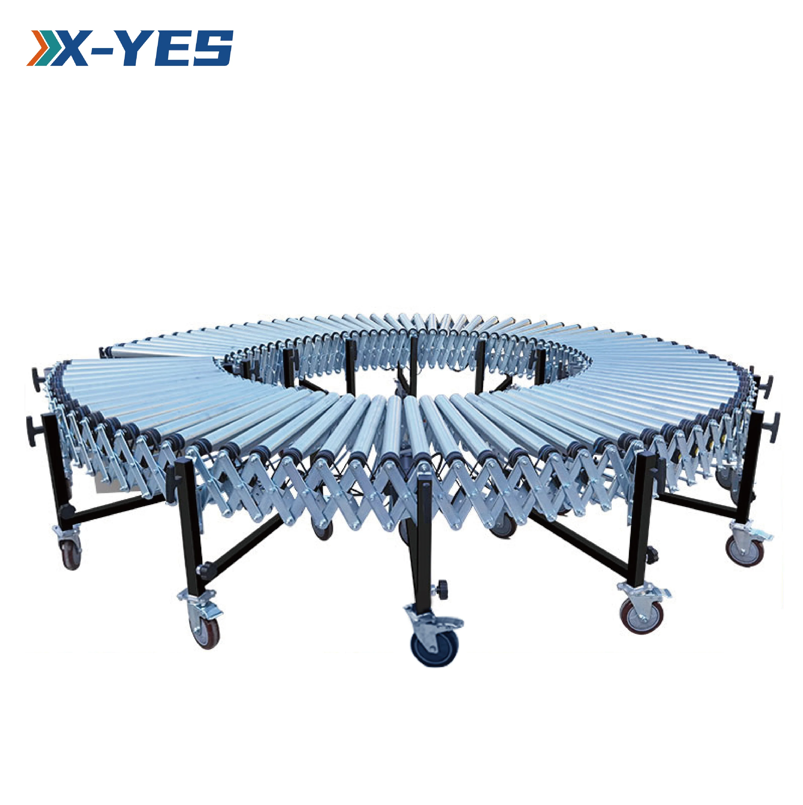 Customized Flat Flex Belt Flexible Portable Roller Conveyor