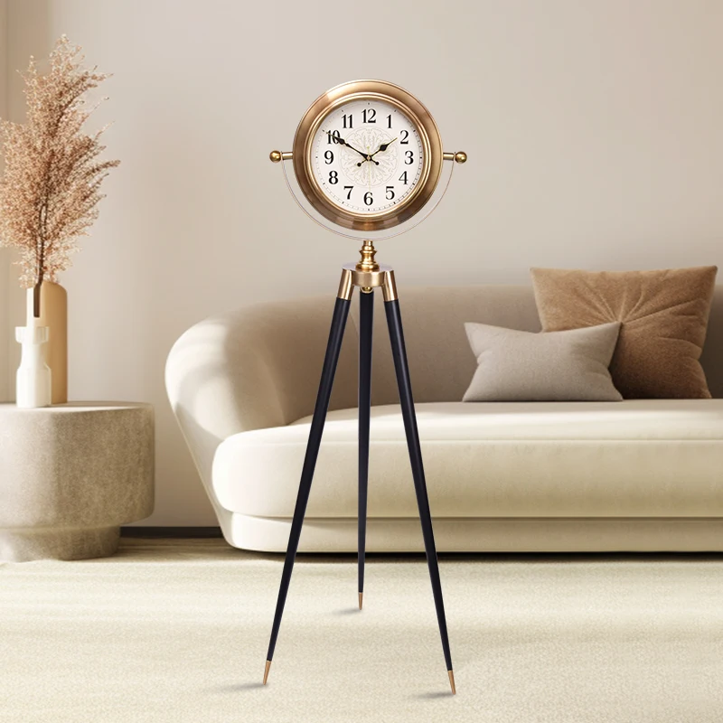 Floor clock Decor Wood Grandfather Style Floor Clock Vintage Folding Adjustable Antique Floor Standing Clock