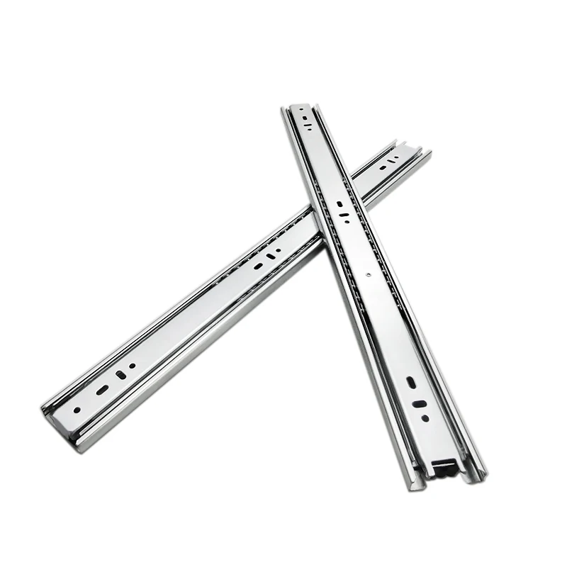 Furniture kitchen cabinet 45mm steel telescopic drawer rail full extention ball bearing drawer slide