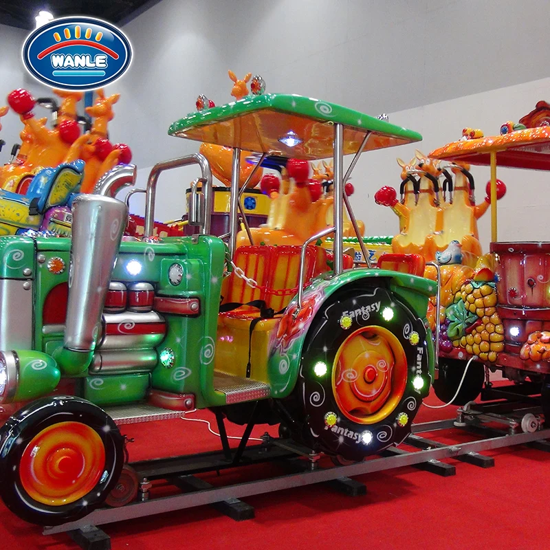 Outdoor Harvest Locomotive Entertainment rail Train Electronical Kidde Adult Amusement Park Rides