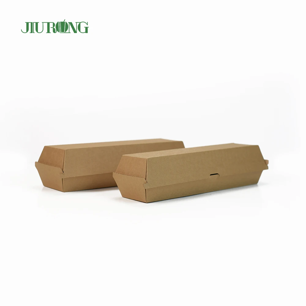 Host Sales  Environmentally Friendly Degradable Custom Recyclable Paper  Box for Hot Dog