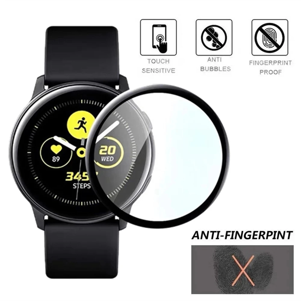  Защитная пленка из мягкого стекловолокна для Samsung Galaxy Watch 3 /Active 1 2 40 мм R500/R830 полноэкранная защита