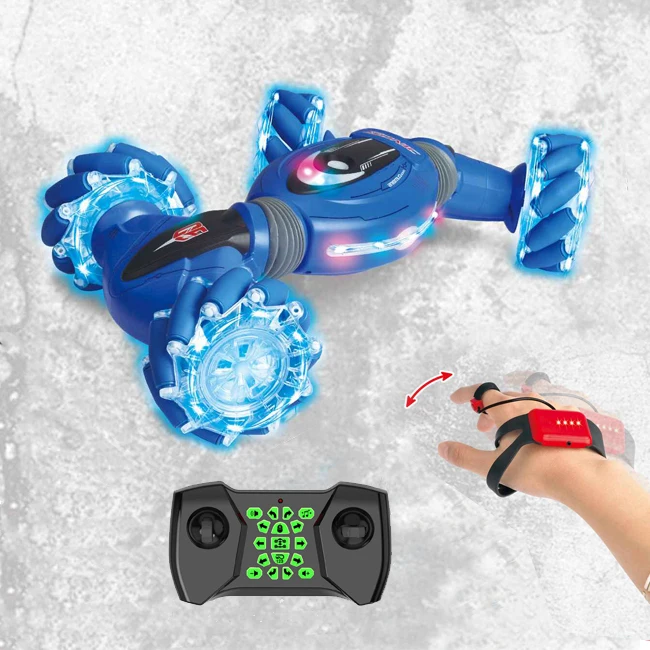 2.4Ghz 360 degree flip twist dancing music cars toy rc stunt car remote control watch gesture sensor