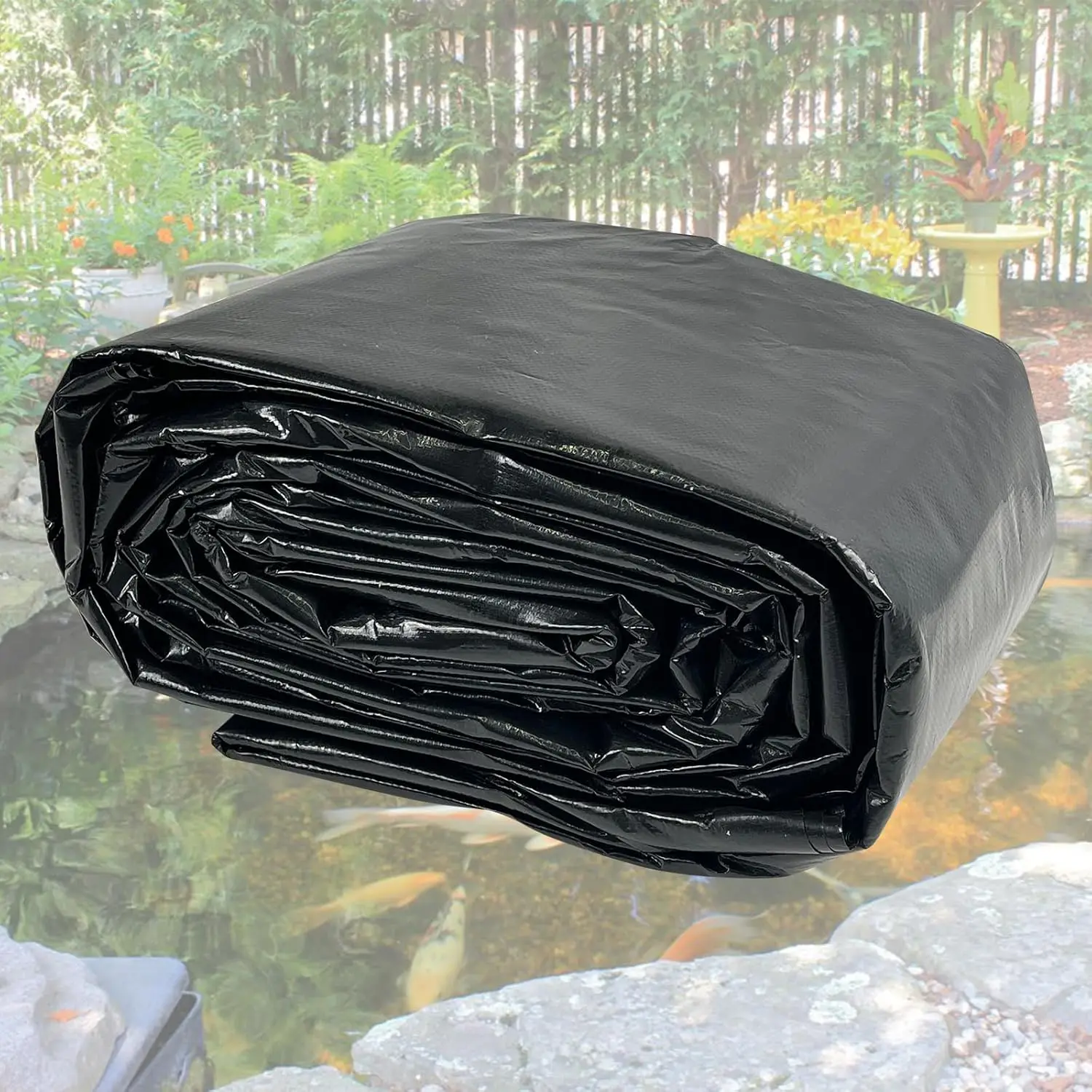 water reservoir liners 20x25ft 0.5mm 2mm 3mm waterproof hdpe geomembrane plastic lake fish poly pond liner for pond