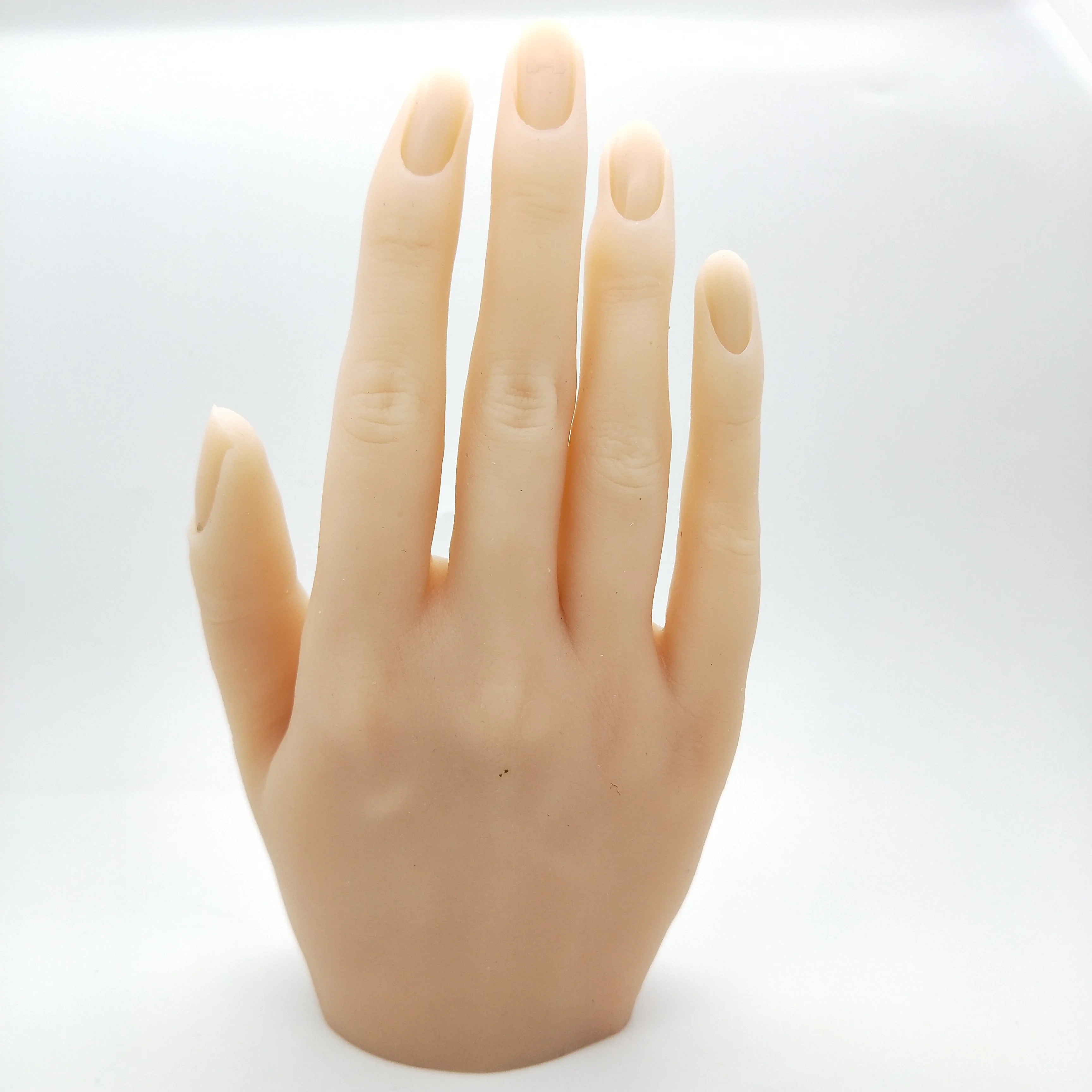 White Skin Movable Female Finger For Nails Practice Silicon Hand Model