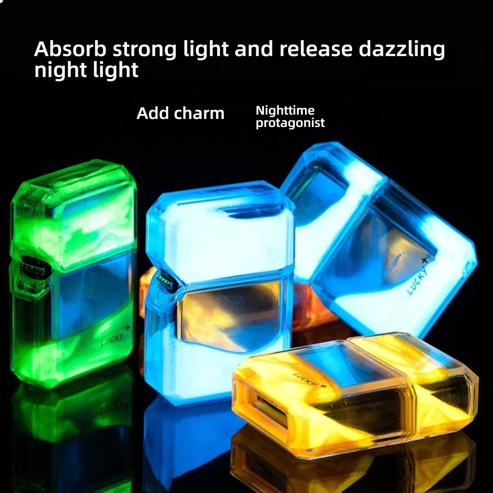 luminous colorful quicksand kerosene windproof cool lighter ins style stars circulation lucky lighter gifts