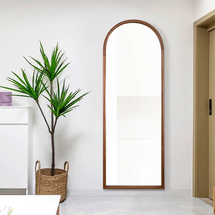 Natural Wooden Huge Tall Mirrors Wood Oversize Mirrors for Floor