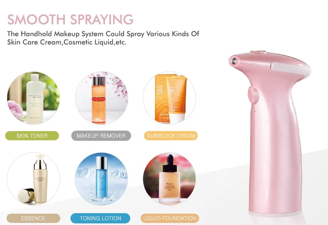 Cordless Airbrush Portable Air Compressor Airbrush Makeup  for Liquid Foundation Nail Girls Women