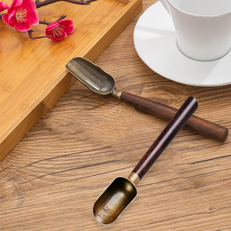 Natural bamboo wood Tea Spoon for Loose Tea Kung Fu Tea Spade Natural Bamboo Wood Spoons for Scooping Powder Yeast