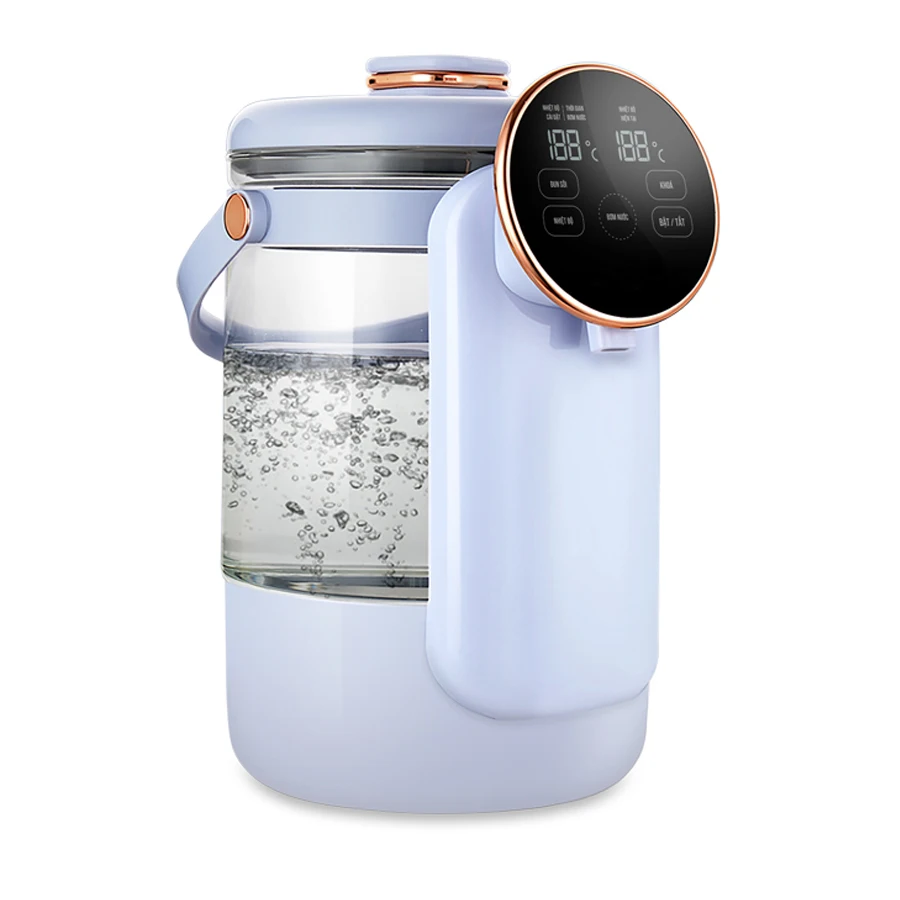 Fast water boil electric glass thermo pot  with Tap and Purified water modes and 13 kinds of constant temperature customization