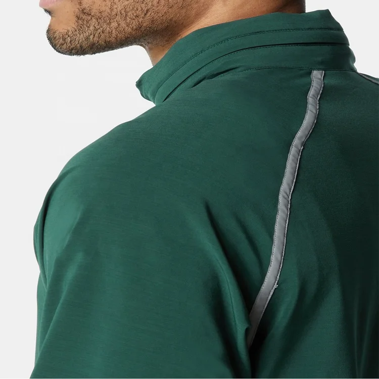 OEM Wholesale Lightweight 100% Polyester Reflective Stripe Full Zip Up Men Gym Sportswear Jacket