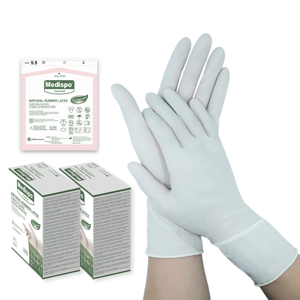 Factory wholesale price powder free latex surgical disposable gloves