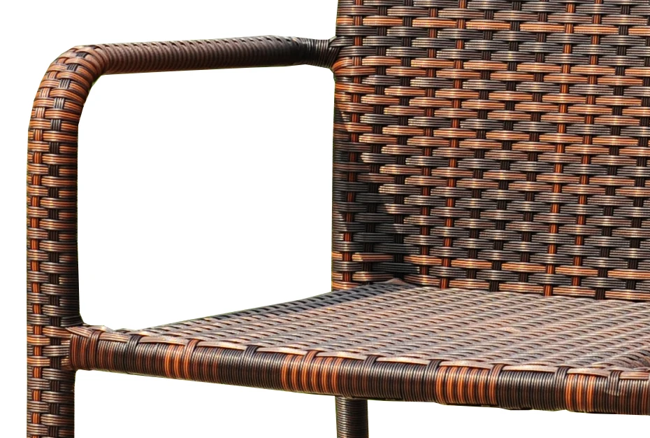 Outdoor Garden Plastic PE Rattan / Wicker Arm Chairs