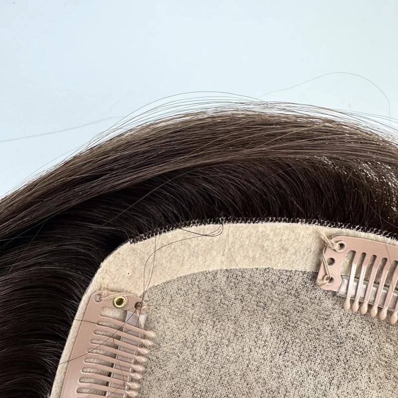 FindVirginHair Silk Top Thin Skin Injected Base Clip Human Hair Topper Pieces For White Women Virgin Natural Hair Patch