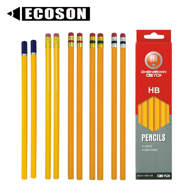 Factory High Quality Promotional Eco-Friendly Professional customized Wooden Graphite sketch pencil set drawing