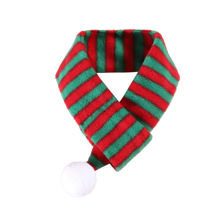 Low MOQ 2025 Christmas Striped Stylish Dog Cats Pet Scarf