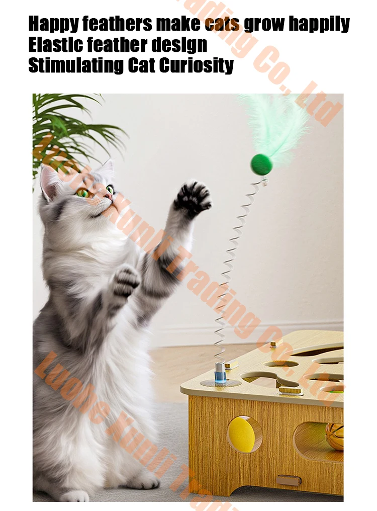 Curated Wooden Cat Maze Game: Combines Furniture Elements, Creates a Warm Pet Space