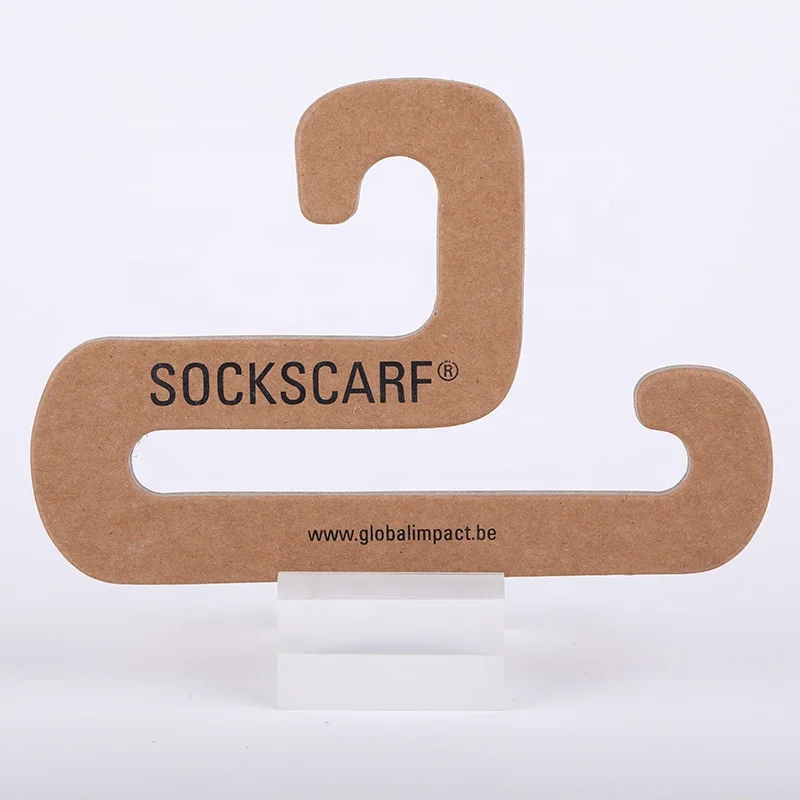 FSC recycled FSC hang hole recycled biodegradable paper cardboard hangers hooks for hat packaging