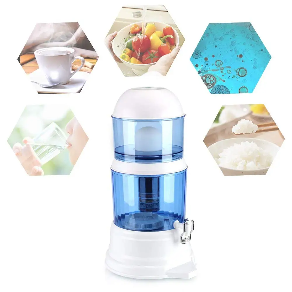 Adjusting pH 16L dome alkalize ceramic filter mineral water pot self clean water filter pot OEM
