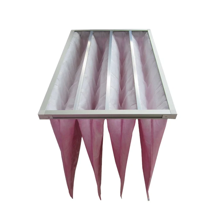 Dust collection synthetic fiber bag air filter for clean room