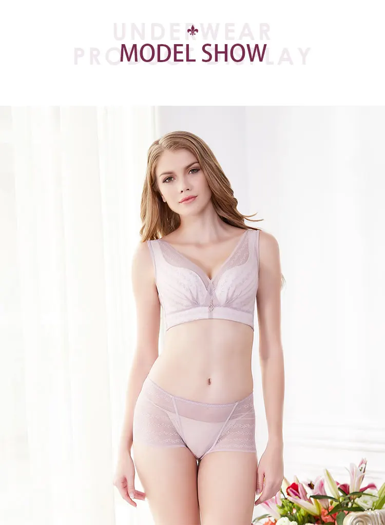 Exquisite Floral Mesh Transparent Women Sexy Bra and Panty Sets Luxury