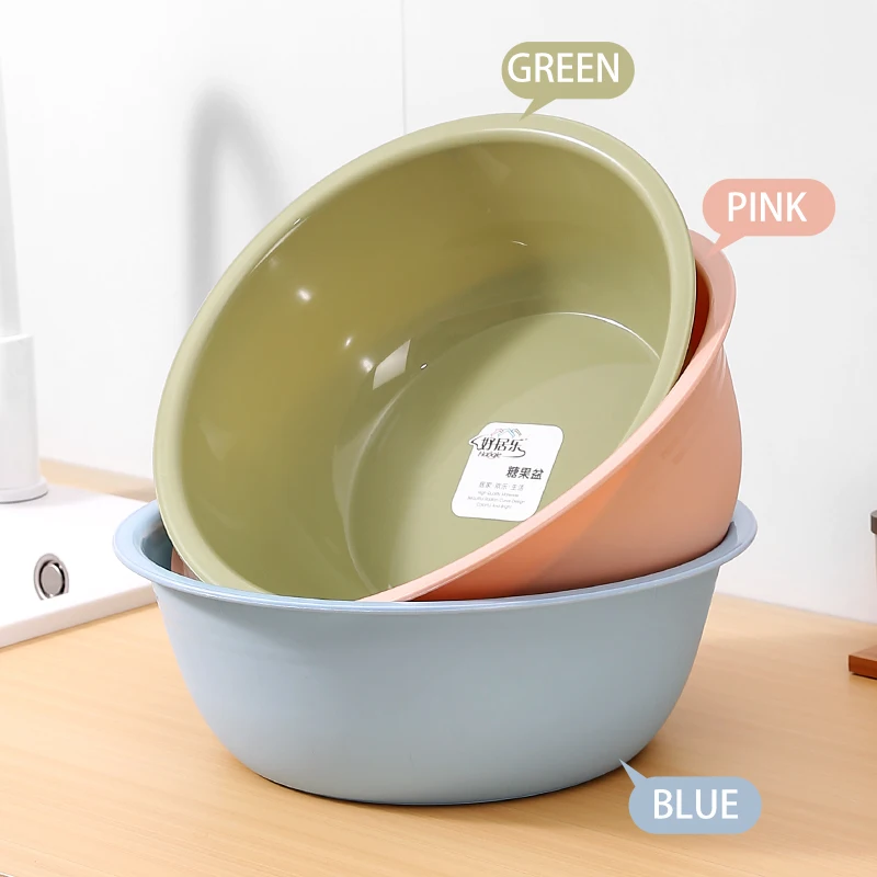 Haogle PP Plastic Washing Clothes Children Hand Basin Portable Round Plastic Wash Tub for Bathroom