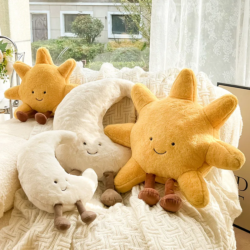 Ins style heart-shaped tatami cushion, living room decoration pillow, moon and sun pillow