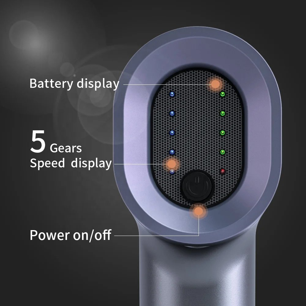 
new fitness rechargeable battery cordless deep muscle massage gun 