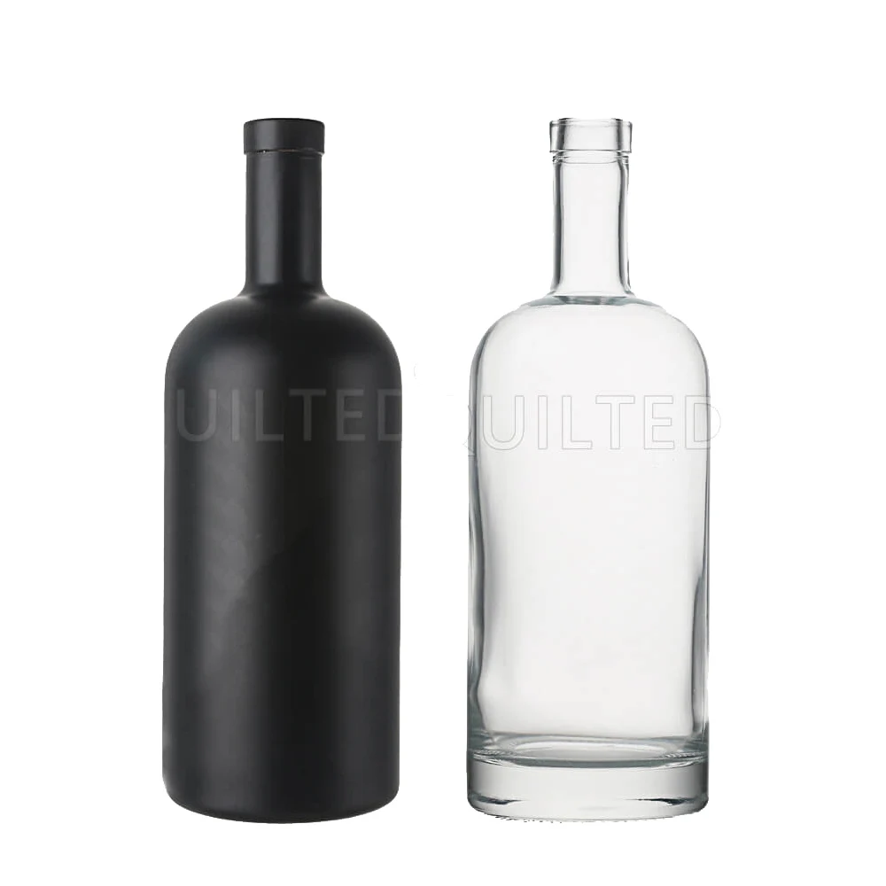 botellas de vidrio 750ml 750 ml glass spirit  gin rum  bottle with caps