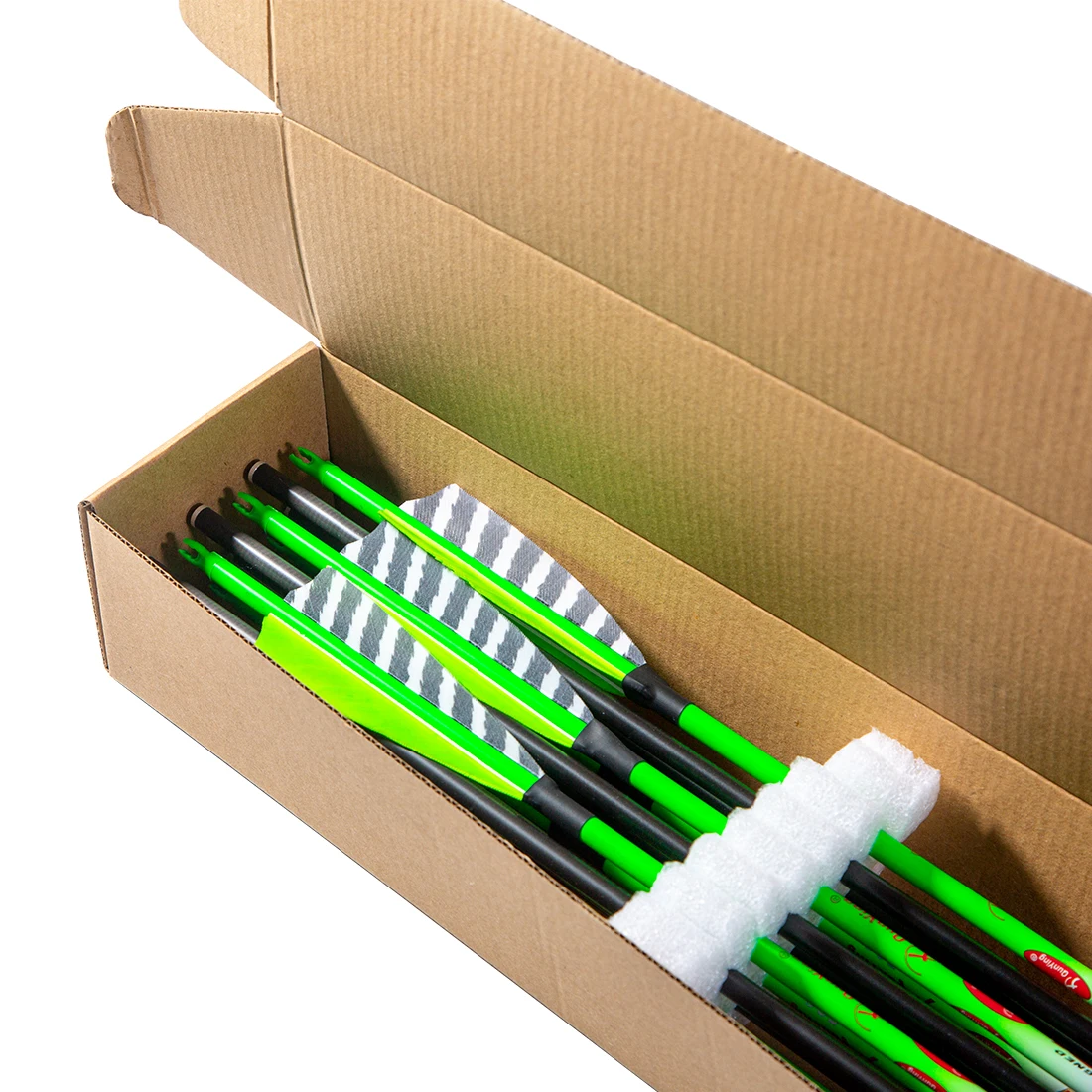 Pinals Archery Green Carbon Arrows with Turkey Feather 300 340 400 500 600 Spine Traditional Recurve Bow Longbow Hunting