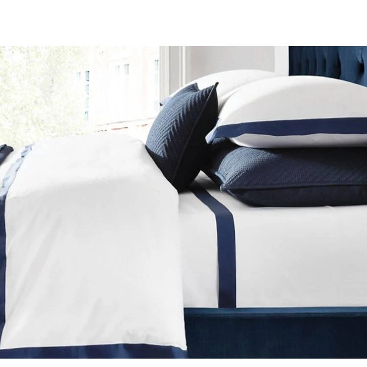 Newest Hotel Design 100% Polyester Luxury Hotel Textile Sateen White Bed Sheet comforter Bedding Set